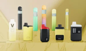 Rechargeable cannabis vape battery paired with a 510-thread cartridge, illustrating reusable vape hardware design